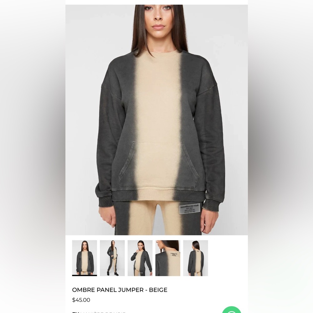 Maniere De Voir Two-Tone Black and Cream Sweater